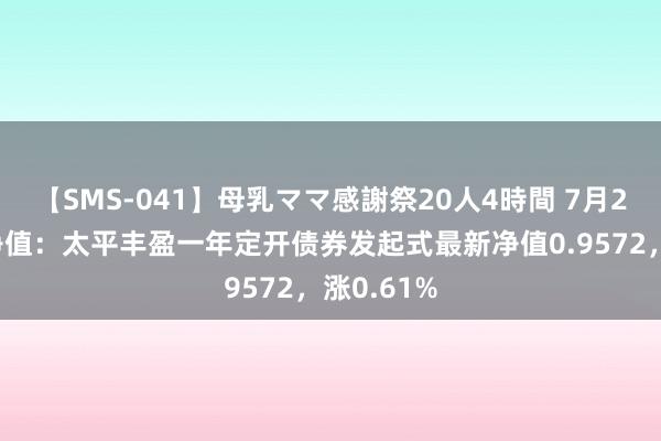 【SMS-041】母乳ママ感謝祭20人4時間 7月26日基金净值：太平丰盈一年定开债券发起式最新净值0.9572，涨0.61%