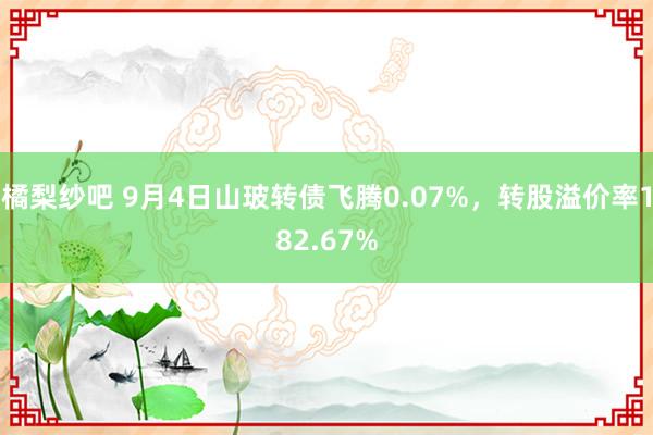 橘梨纱吧 9月4日山玻转债飞腾0.07%，转股溢价率182.67%