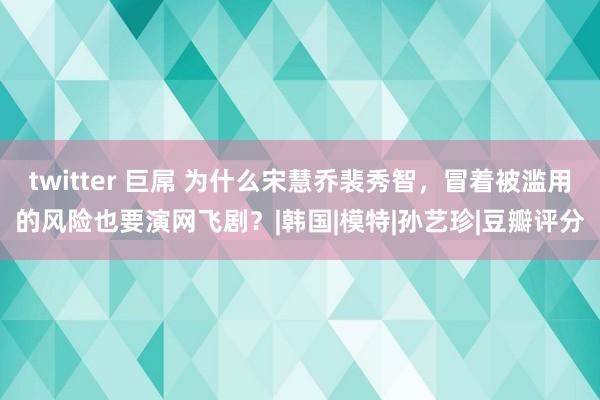 twitter 巨屌 为什么宋慧乔裴秀智，冒着被滥用的风险也要演网飞剧？|韩国|模特|孙艺珍|豆瓣评分