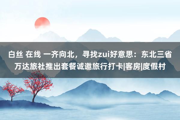 白丝 在线 一齐向北，寻找zui好意思：东北三省万达旅社推出套餐诚邀旅行打卡|客房|度假村